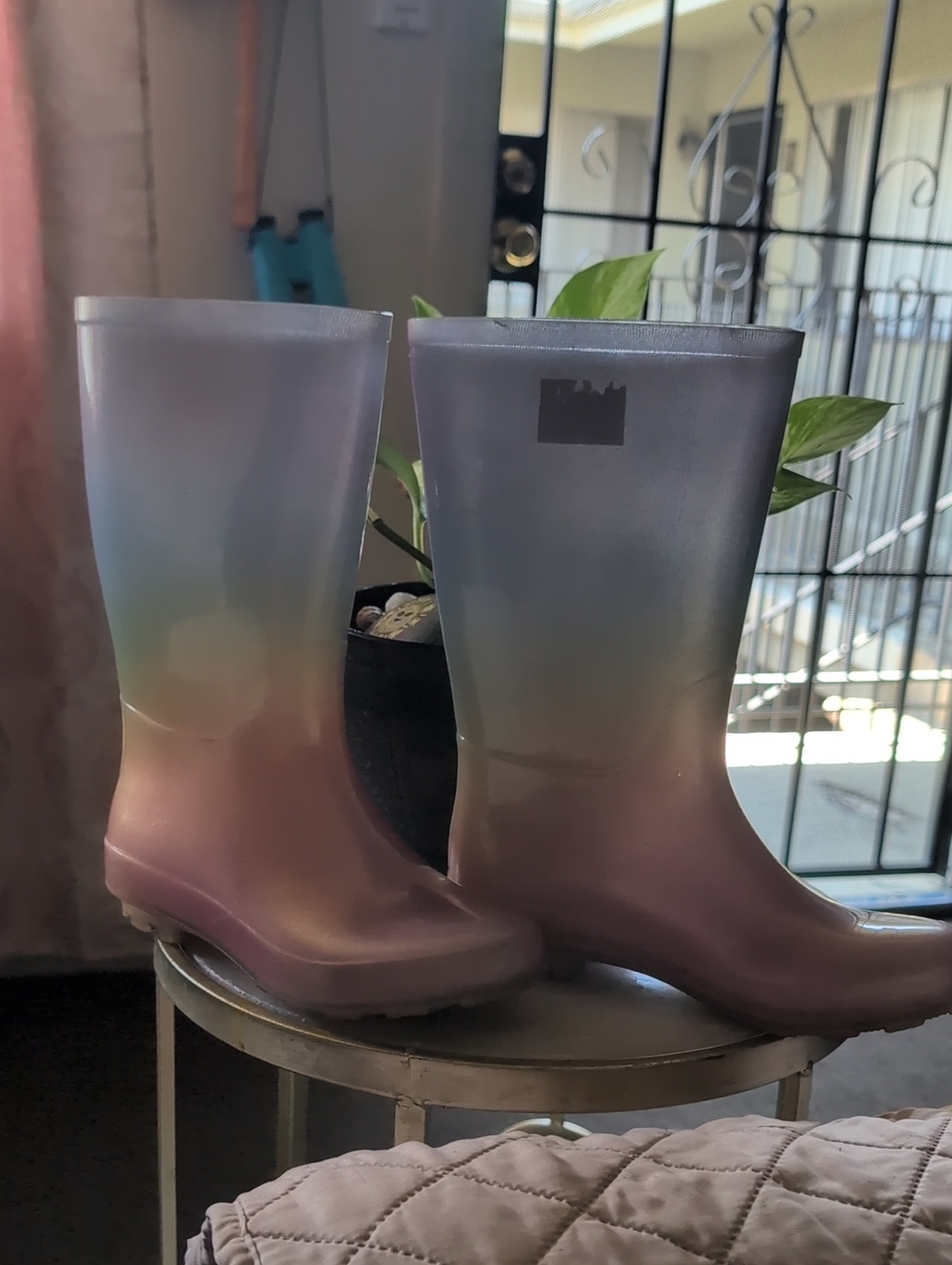Target Cat & Jack Iridescent Pastel Gradient Rain Boots